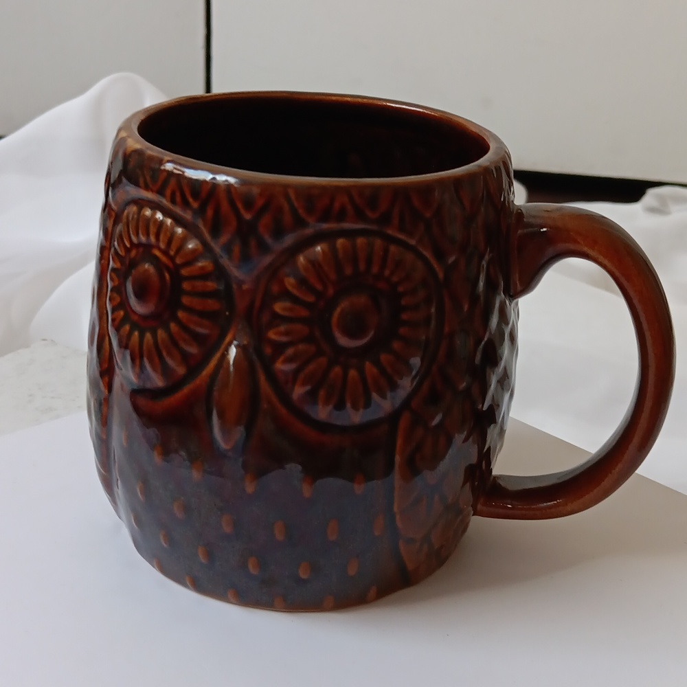 West Elm Vintage-style Owl Ceramic Mug